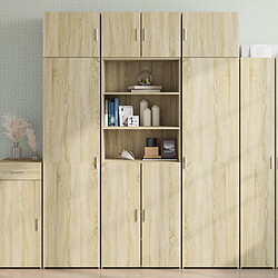 vidaXL Buffet haut chêne sonoma 70x42,5x185 cm bois d'ingénierie