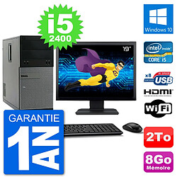 PC Dell 3010 MT Ecran 19" i5-2400 RAM 8Go Disque Dur 2To HDMI Windows 10 Wifi - Occasion