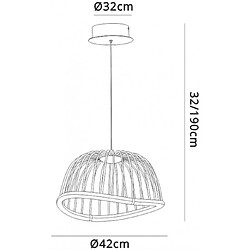 Luminaire Center Suspension Celeste Noir 1 ampoule 32cm