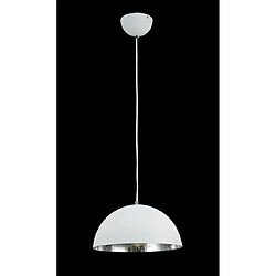 Luminaire Center Suspension Krista blanc mat 1 ampoule 25cm