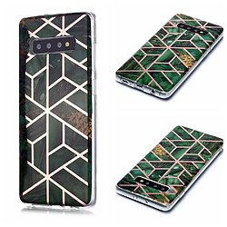 Coque en TPU motif marbre or rose imd vert pour votre Samsung Galaxy S10 Plus