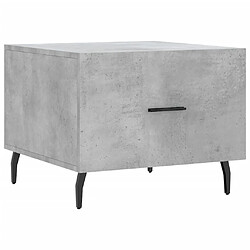 vidaXL Table basse gris béton 50x50x40 cm bois d'ingénierie