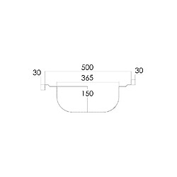 Plonge avec Bâti en inox Profondeur 500 Egouttoir Droite - Distform