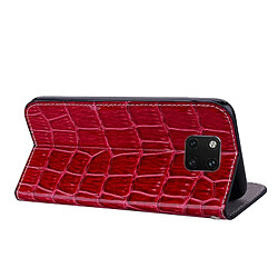 Wewoo Etui à rabat horizontal en cuir texturé texturé avec texture croco pour Huawei Mate 20 Pro, avec emplacements pour cartes et support (vin rouge) pas cher