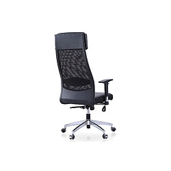 Avis Pegane Fauteuil de bureau pivotant en simili-cuir coloris noir - Largeur 65 x Profondeur 65 x hauteur 120-128 cm