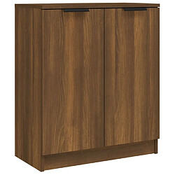 Maison Chic Buffet,Meuble de Rangement,commode pour salon,Cuisine Chêne marron 60x30x70 cm Bois d'ingénierie -MN42092