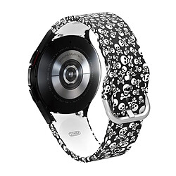 Bracelet en silicone motif imprimé rigide crâne pour votre Samsung Galaxy Watch4 40mm/44mm