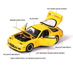 Universal 1: 32 Mazda RX7 Modèle de voiture en alliage Modèle de voiture Modèle de voiture Voiture acoustique Lampe Tirer Retour Tableau Tableau Collection de cadeaux pour enfants |(Jaune)