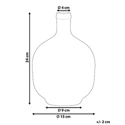 Avis Beliani Vase décoratif PARATHA fait à la main Verre 24 cm Vert