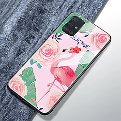 Coque en TPU verre de surface d'impression oiseau pour votre Samsung Galaxy A71