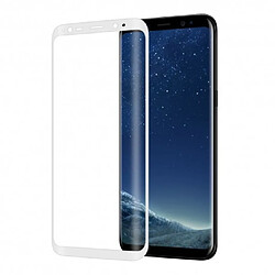 Crazy Kase Film Galaxy S8 Plus protection écran verre trempé contour blanc