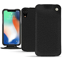 Housse cuir Apple iPhone Xr - Rabat vertical - Ebène ( Noir / Black ) - NOREVE