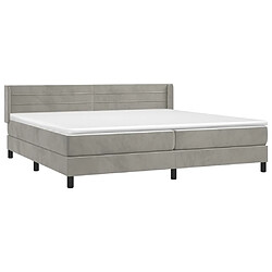 Avis Vidaxl Sommier à lattes de lit et matelas Gris clair 200x200cm Velours