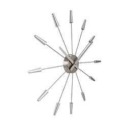 Acheter Nextime - 2610ZI - Pendule Murale - 58 - Acier Inoxydable - Plastique - Argent - 'Plug Inn' - Diamètre: 58 cm