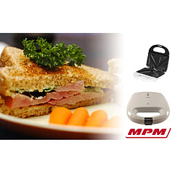 Acheter Appareil à Sandwichs pour 2 Sandwiches, 4 en Forme de Triangle, Antiadhésif, 750, Blanc, MPM, MOP-27