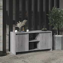 Maison Chic Meuble TV scandinave gris - Banc TV pour salon Sonoma 102x37,5x52,5 cm Aggloméré -MN88279