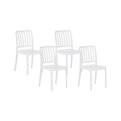 Beliani Chaise de jardin SERSALE Matière synthétique Blanc