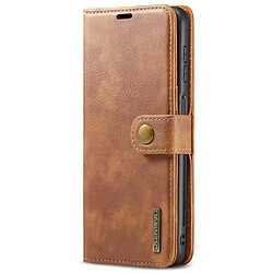 Etui en PU DG.MING magnétique avec support marron pour votre Samsung Galaxy A13 4G