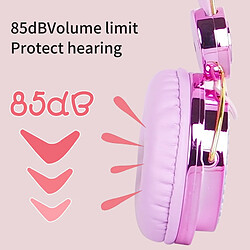 Acheter GUPBOO Mignon dessin animé chat filaire casque pour filles et enfants musique casque stéréo ordinateur téléphone casque enfants