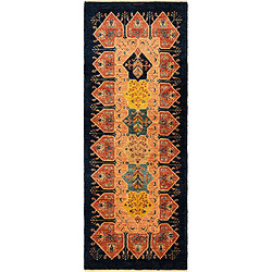 Vidal Tapis de couloir en laine 207x78 bleu Kashkuli