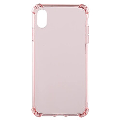 Wewoo Coque en TPU Transparent Dropproof 50 PCS 0.75mm pour iPhone XR (Rose)