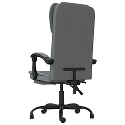 Maison Chic Fauteuil inclinable de bureau,Fauteuil luxe de relaxation Gris foncé Tissu -MN87146 pas cher