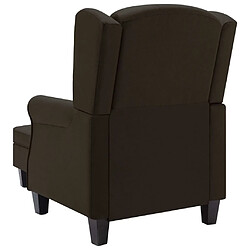 Acheter vidaXL Fauteuil avec repose-pied Marron foncé Tissu