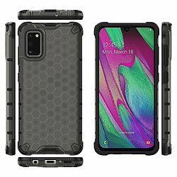 Coque en TPU modèle en nid d'abeille hybride antichoc noir pour votre Samsung Galaxy A41 (Global Version)