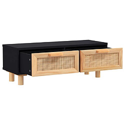 Avis Maison Chic Table basse,Table Console Table d'appoint, Table pour salon Noir 80x40x30 cm Bois d'ingénierie et pin massif -MN77307