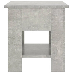 Acheter vidaXL Table basse gris béton 40x40x42 cm bois d'ingénierie