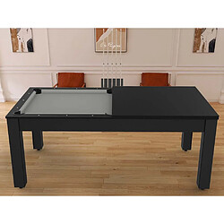 1001jouets Plateau dinatoire pour billard convertible table 8 personnes Arizona noir grainé.