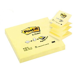 Bloc Post-it de 100 Notes Adhésives Amovibles Z Zig-Zag Jaune Canari 76x76 mm - Papier certifié PEFC - 7100103164 - Couleur Jaune Clair