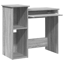 Avis vidaXL Bureau avec étagères sonoma gris 84x40x78 cm bois d'ingénierie