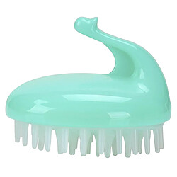 Silicone Shampooing Cuir Chevelu Douche Brosse Corps Lavage Cheveux Massage Masseur Vert