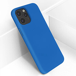 Avizar Coque Apple iPhone 12 Pro Max Semi-rigide Finition Soft Touch Compatible QI bleu