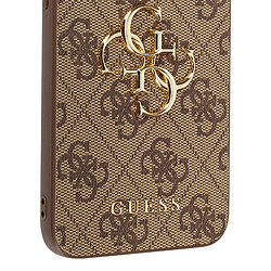 Guess Maroquinerie Guess Coque pour Samsung Galaxy S23 FE série 4G Big Metal Logo Marron