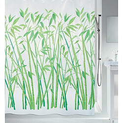 Spirella Rideau de douche Polyester BAMBUS 180x200cm Vert