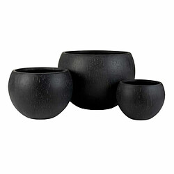 Paris Prix Lot de 3 Cache-Pots Design Argile 55cm Noir