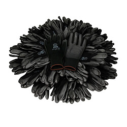 Acheter ECD Germany 36 Paires de Gants de Travail en PU - Taille 9-L - Couleur Noir - Élastique - Protection Usages Multiples - pour Mécanicien Constructeurs Travail de Jardin Bricolage - Activités Montage