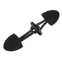 6 Paires De Boutons à Bascule En Corne En Cuir PU Pour Duffle Coat Fastener Buckle Black pas cher