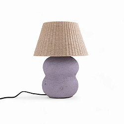 Avis Rendez Vous Deco Lampe Ida en jute et papier mauve