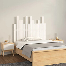 Maison Chic Tête de lit scandinave pour lit adulte,Meuble de chambre murale Blanc 95,5x3x80 cm Bois massif de pin -MN52533