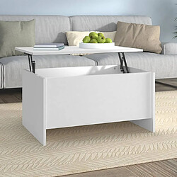 vidaXL Table basse blanc 80x55,5x41,5 cm bois d'ingénierie