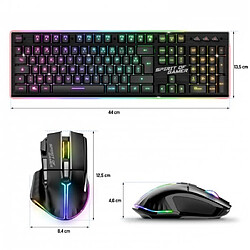 Acheter Pack GAMER Noir Sans fil Wireless Spirit of Gamer RGB PRO + SOURIS sans fil + CLAVIER semi mécanique sans fil