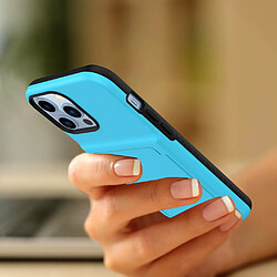 Coque en TPU + acrylique avec porte-carte bleu ciel pour votre iPhone 13 Pro 6.1 pouces