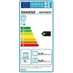 Acheter Four ecoclean Softclose - SIEMENS IQ500 - HB557GBS3F - Noir - 7 modes de cuisson - 59,5 x 59,4 x 54,8 cm