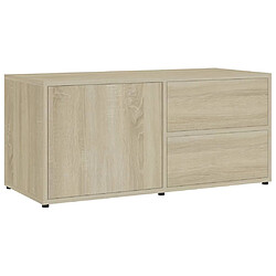 vidaXL Meuble TV Chêne sonoma 80x34x36 cm Bois d'ingénierie