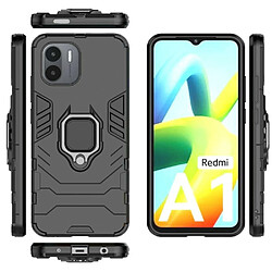 Htdmobiles Coque pour Xiaomi Redmi A1 / A1 Plus - housse etui rigide anti choc + verre trempe - NOIR