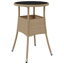 Avis vidaXL Ensemble à manger de jardin et coussins 5 pcs beige rotin verre