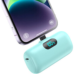 SANAG Mini Batterie Externe Pour Iphone 5000Mah, M À Niveau 15W Pd 3.0A Charge Rapide, Compact Et Léger Power Bank Écran Lcd Chargeur Portable Compatible Avec Iphone 14/14 Pro /13/12/11/X/8/7/6 - Vert